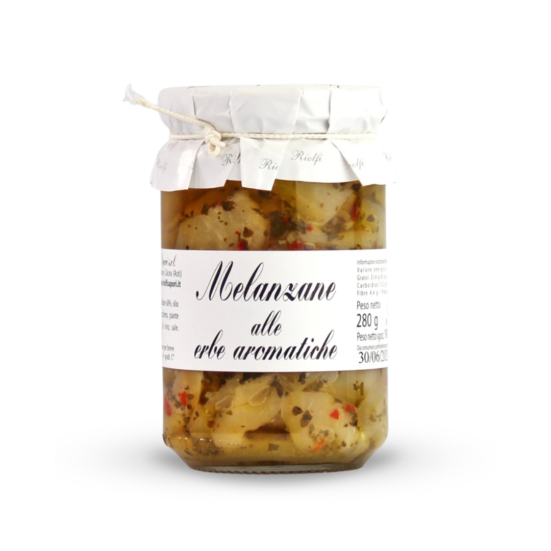 Aubergine mit aromatischen Kräutern